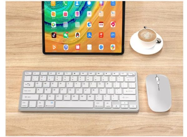 Teclado y Mouse Inalámbricos Recargables (USB y Bluetooth)